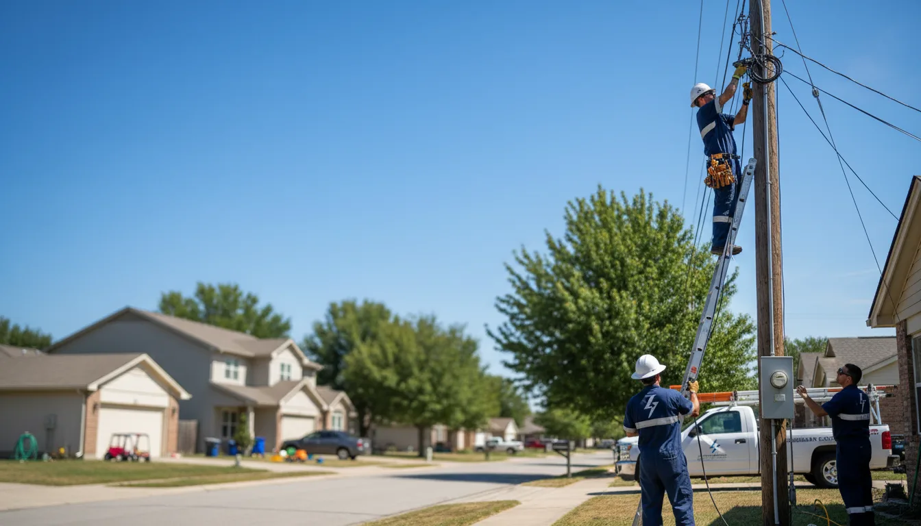 Residential electrician providing installation services in Piqua, KS